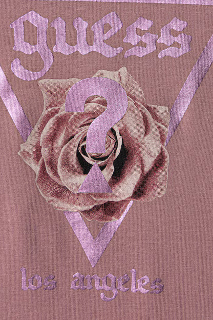 GUESS KIDS LS ROSE LOGO T SHIRT