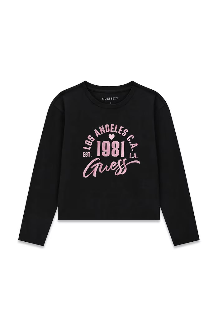 GUESS KIDS GIRLS MIDI LS T SHIRT