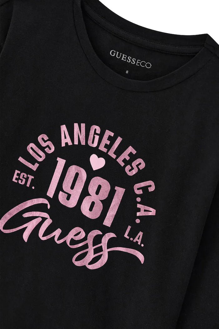 GUESS KIDS GIRLS MIDI LS T SHIRT