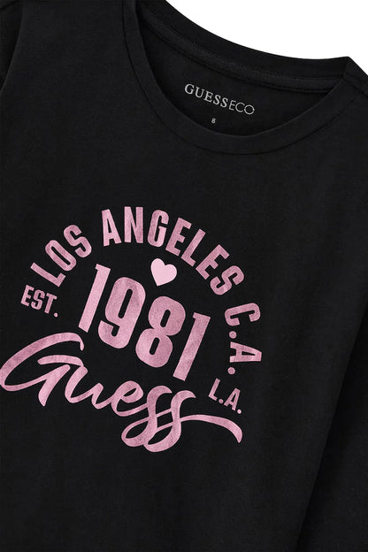 GUESS KIDS GIRLS MIDI LS T SHIRT