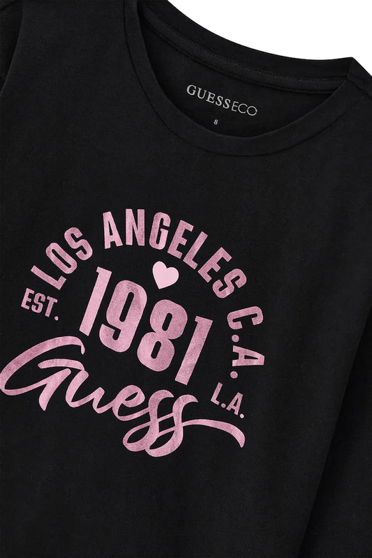 GUESS KIDS GIRLS MIDI LS T SHIRT