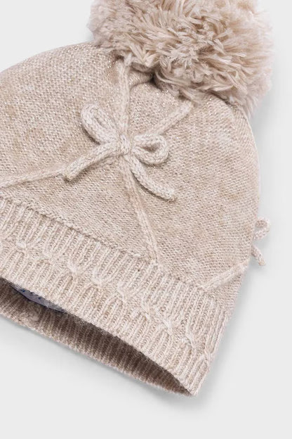 MAYORAL GIRLS BOW HAT & SCARF SET