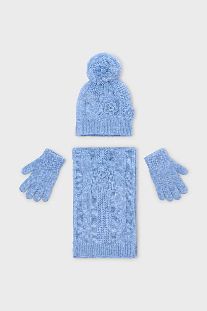 MAYORAL GIRLS 3D FLOWER PRINT WINTER SET