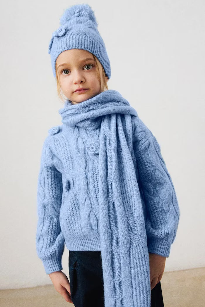 MAYORAL GIRLS 3D FLOWER PRINT WINTER SET