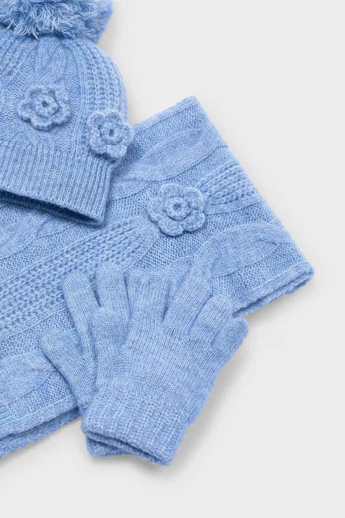 MAYORAL GIRLS 3D FLOWER PRINT WINTER SET