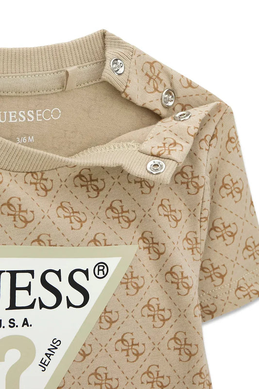 GUESS KIDS COTTON MULTILOGO SET SWEATSHIRT & PANTS