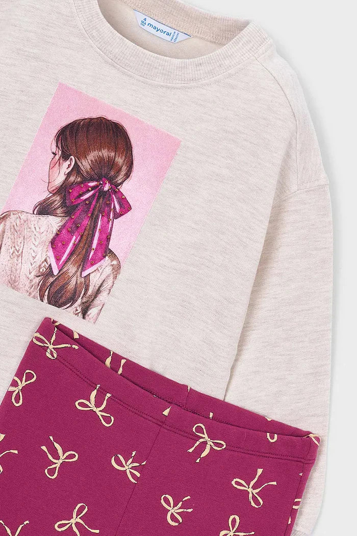 MAYORAL GIRLS SWEATSHIRT & LEGGINGS SET