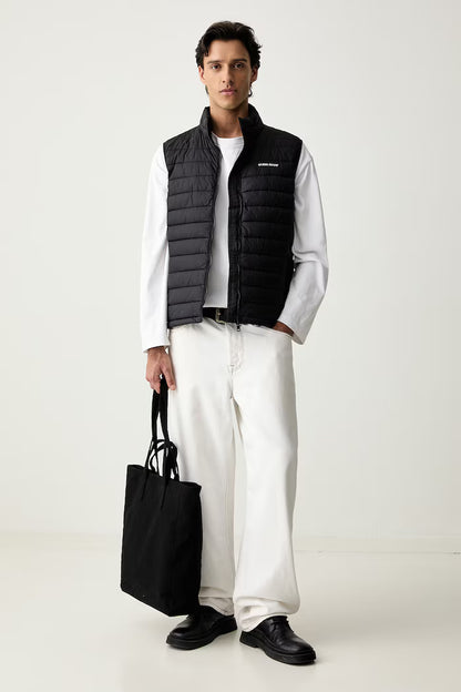 GUESS PANELED PUFFER VEST