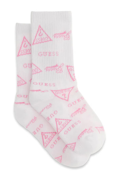 GUESS KIDS ALLOVER PRINT HIGH SOCKS