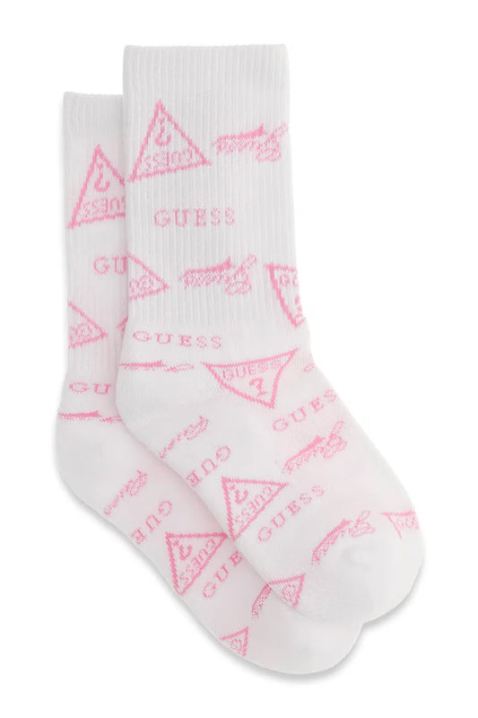 GUESS KIDS ALLOVER PRINT HIGH SOCKS