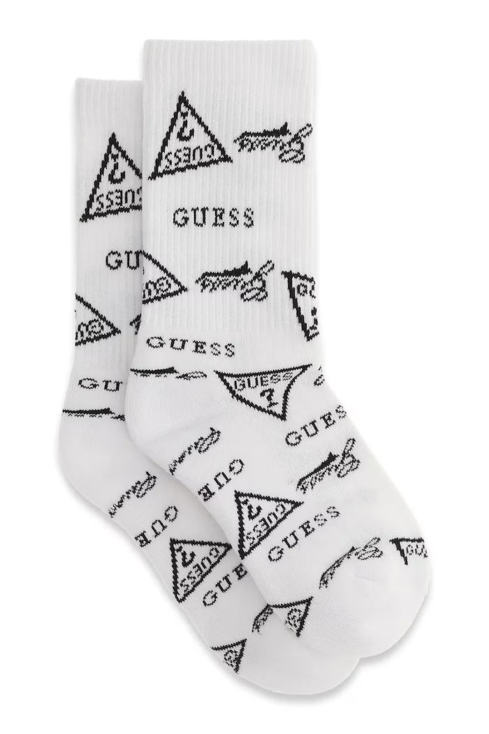 GUESS KIDS ALLOVER LOGO HIGH SOCKS