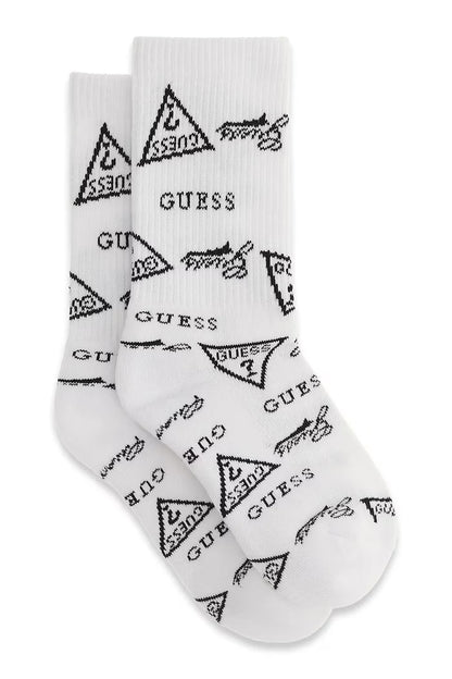 GUESS KIDS ALLOVER LOGO HIGH SOCKS