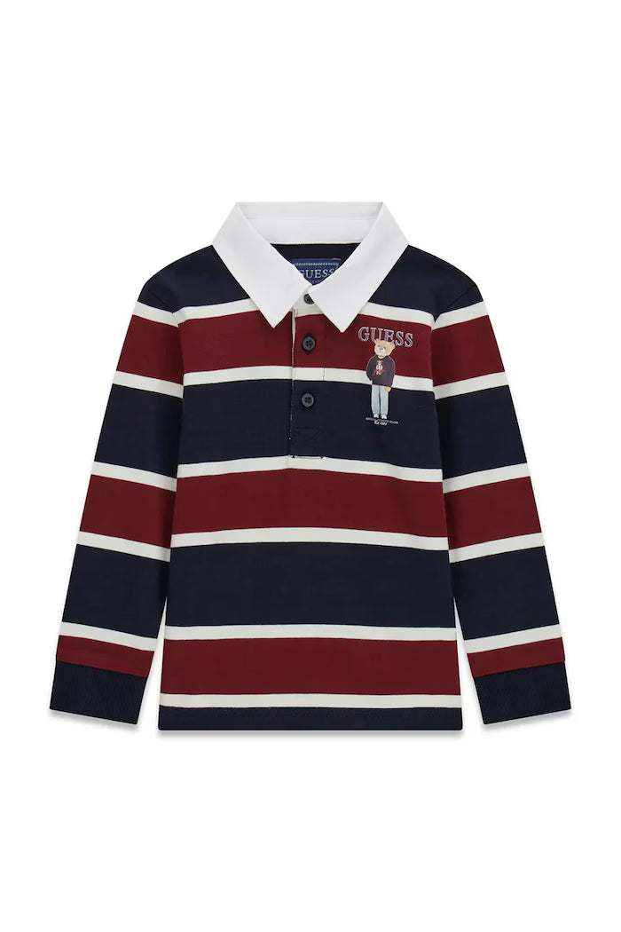 GUESS KIDS HEAVY JERSEY LS POLO SHIRT