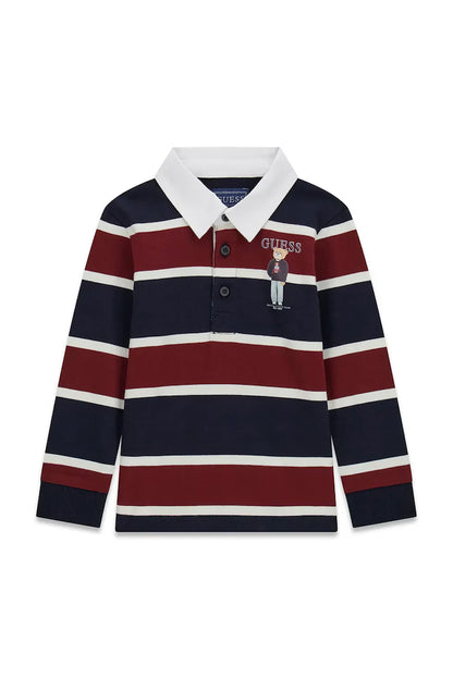 GUESS KIDS HEAVY JERSEY LS POLO SHIRT