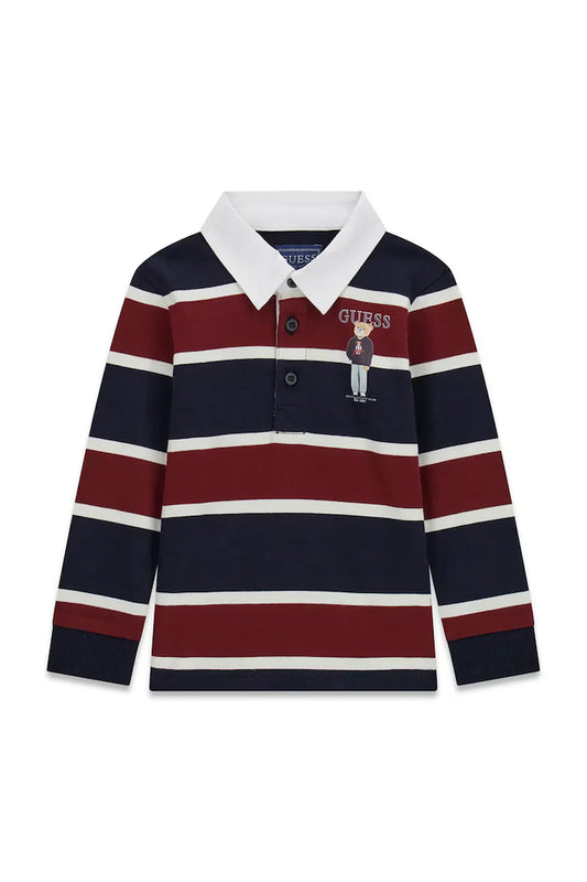 GUESS KIDS HEAVY JERSEY LS POLO SHIRT