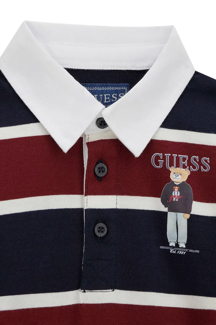GUESS KIDS HEAVY JERSEY LS POLO SHIRT