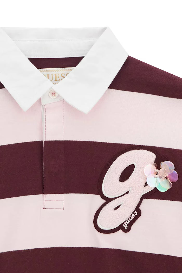 GUESS KIDS GIRLS STRIPED POLO SHIRT
