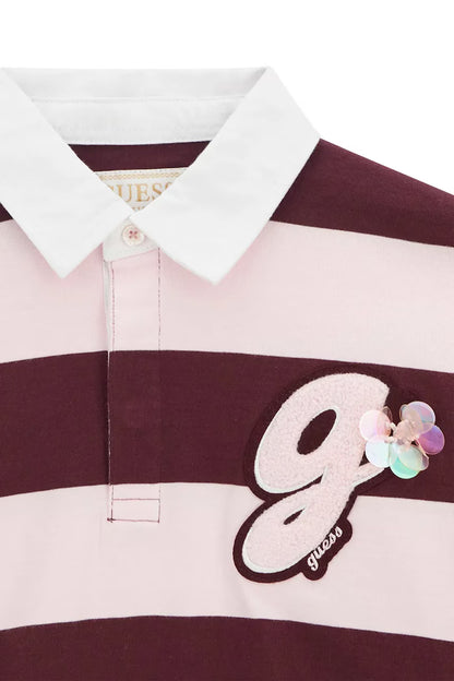 GUESS KIDS GIRLS STRIPED POLO SHIRT