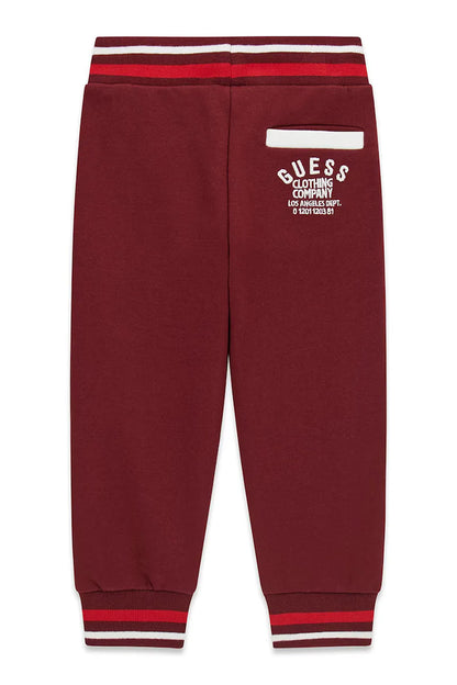 GUESS KIDS FLEECE COTTON REGULAR TRACKPANTS