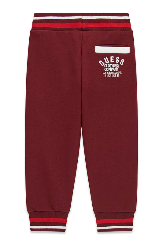 GUESS KIDS FLEECE COTTON REGULAR TRACKPANTS
