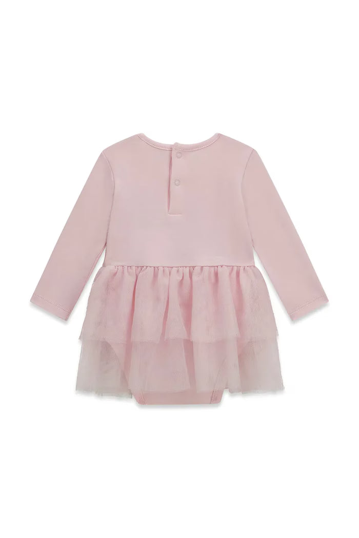 GUESS KIDS MIXED FABRIC DRESS BODYSUIT