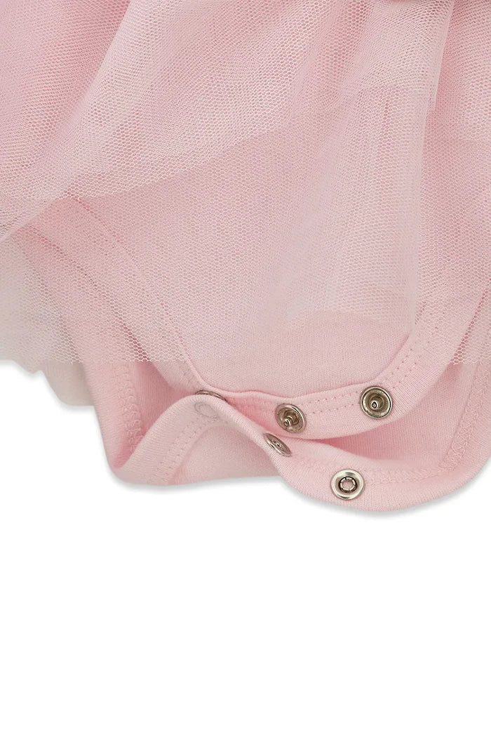 GUESS KIDS MIXED FABRIC DRESS BODYSUIT