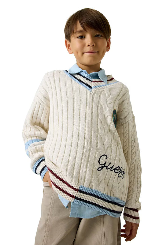 GUESS KIDS KNITTED OVERSIZED SWEATER