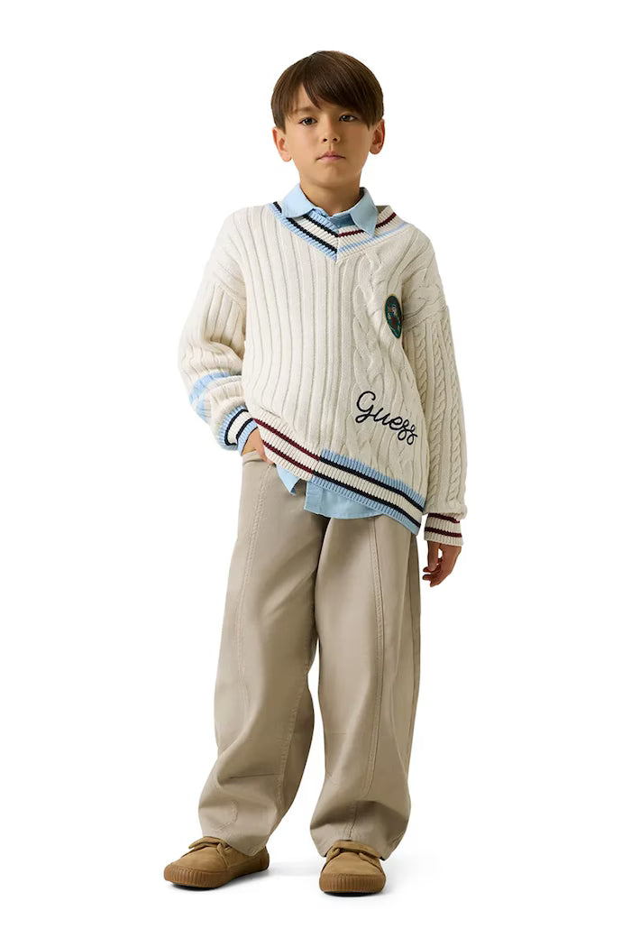 GUESS KIDS KNITTED OVERSIZED SWEATER