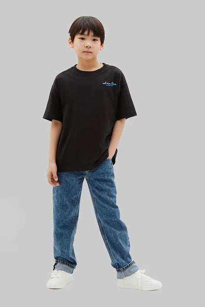 CALVIN KLEIN KIDS WAVE CHEST ARTWORK T SHIRT