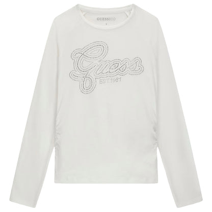 GUESS KIDS LS RHINESTONES T SHIRT