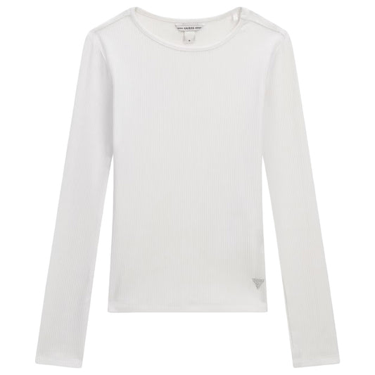 GUESS KIDS GIRLS RIB LS T SHIRT
