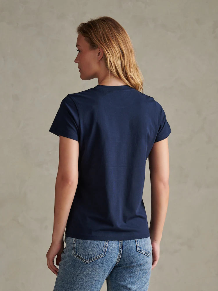 U.S POLO ASSN WOMAN CREW-NECK T-SHIRT IN LIGHT JERSEY