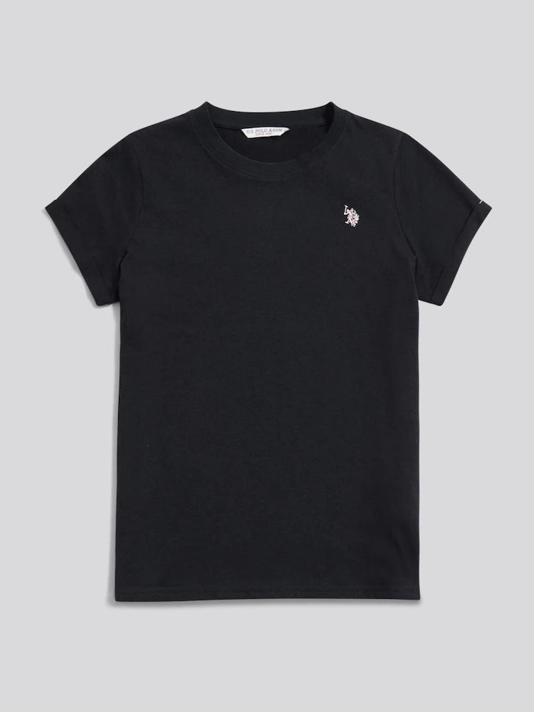 U.S POLO ASSN WOMAN CREW-NECK T-SHIRT IN LIGHT JERSEY