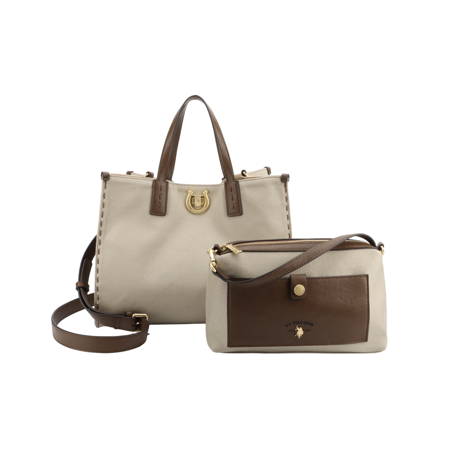 U.S POLO ASSN WOMAN MIDDLETON SET 2 BAGS