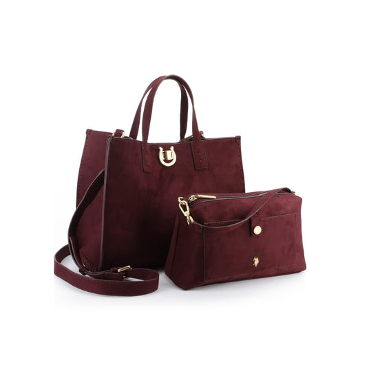 U.S POLO ASSN WOMAN MIDDLETTON SUEDE SHOPPER BAG