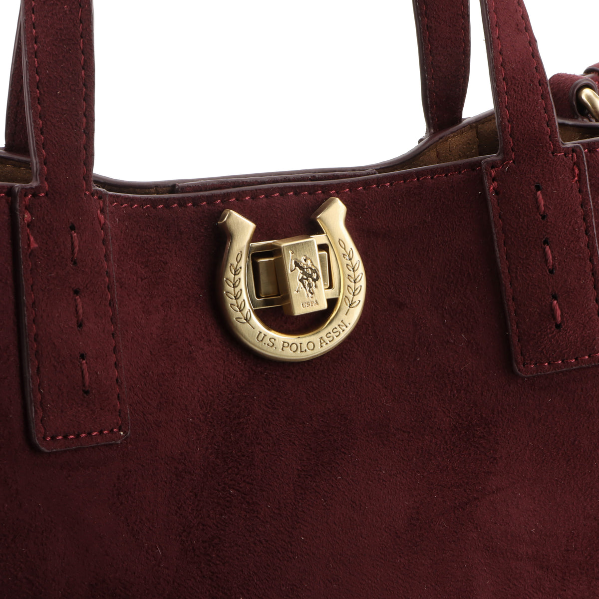 U.S POLO ASSN WOMAN MIDDLETTON SUEDE SHOPPER BAG