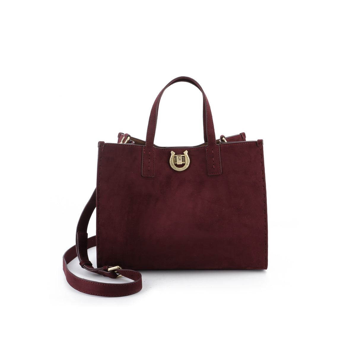 U.S POLO ASSN WOMAN MIDDLETTON SUEDE SHOPPER BAG