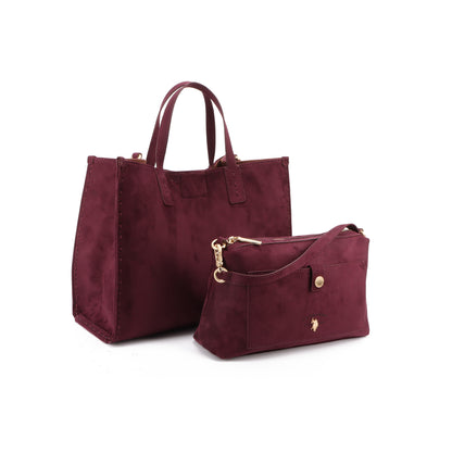 U.S POLO ASSN WOMAN MIDDLETTON SUEDE SHOPPER BAG