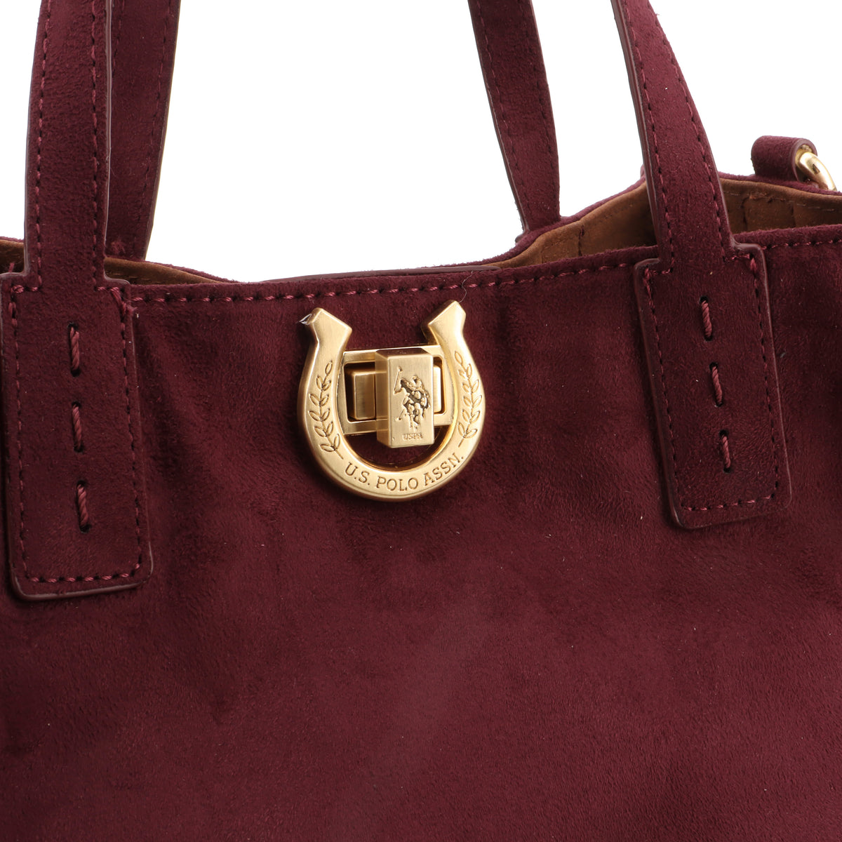 U.S POLO ASSN WOMAN MIDDLETTON SUEDE SHOPPER BAG