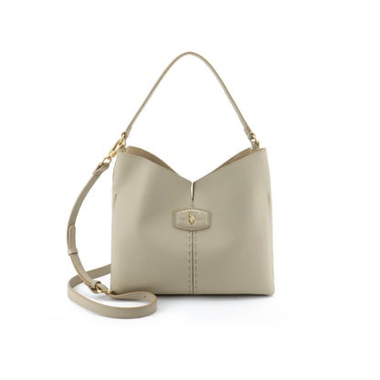 U.S POLO ASSN WOMAN CHESTNUT LEATHER SHOULDER BAG