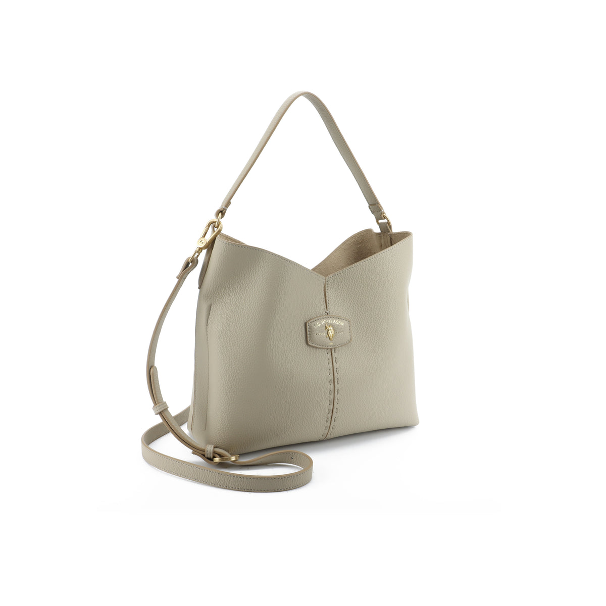 U.S POLO ASSN WOMAN CHESTNUT LEATHER SHOULDER BAG