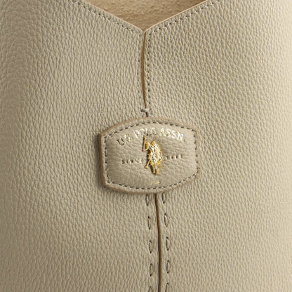 U.S POLO ASSN WOMAN CHESTNUT LEATHER SHOULDER BAG