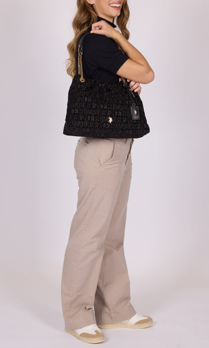 U.S POLO ASSN WOMAN JACQUARD HOBO BAG