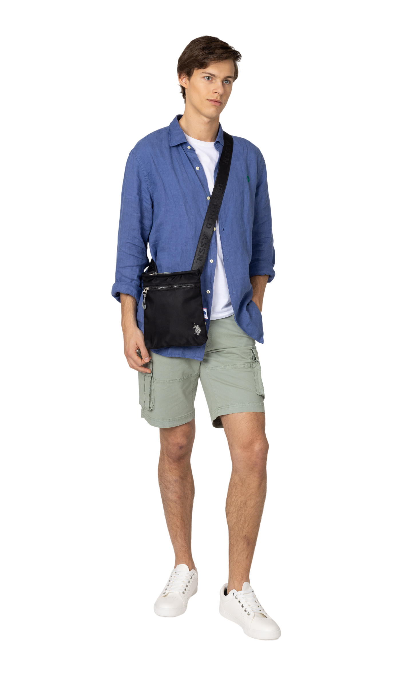U.S POLO ASSN BIGFORK FLAT CROSSBODY BAG