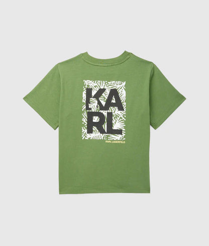 KARL LAGERFELD KIDS LETTERS OVERSIZED T SHIRT