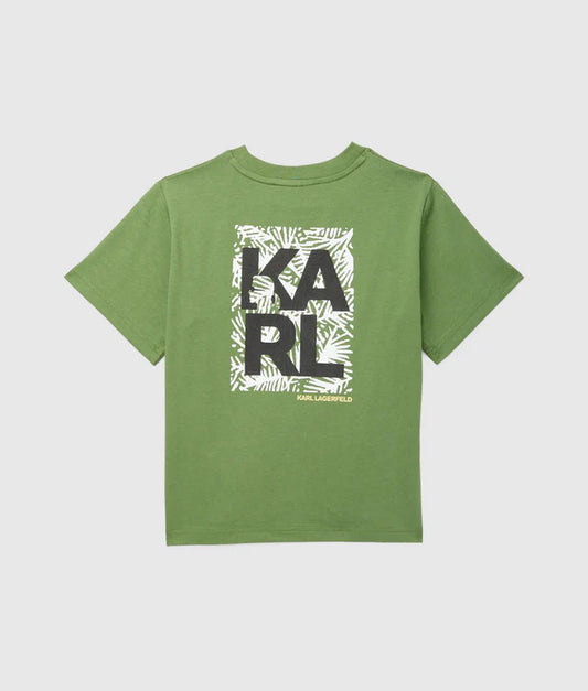 KARL LAGERFELD KIDS LETTERS OVERSIZED T SHIRT