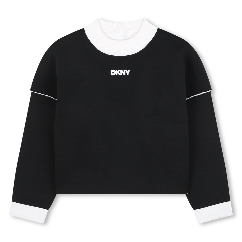 DKNY GIRL REVERSIBLE KNIT SWEATER
