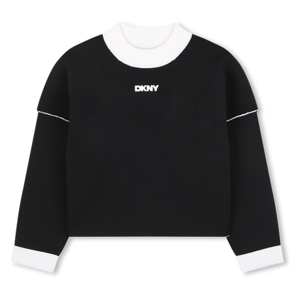 DKNY GIRL REVERSIBLE KNIT SWEATER