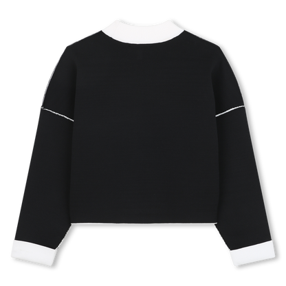 DKNY GIRL REVERSIBLE KNIT SWEATER