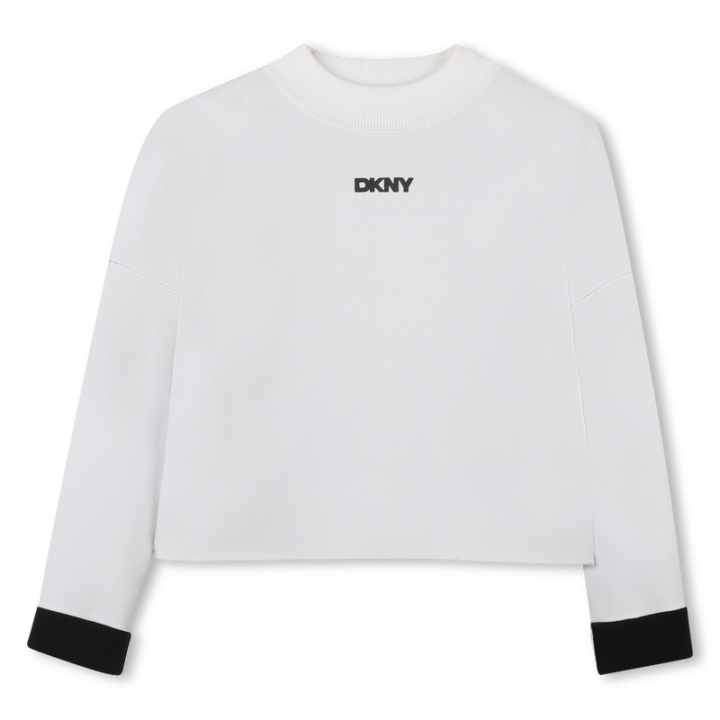 DKNY GIRL REVERSIBLE KNIT SWEATER